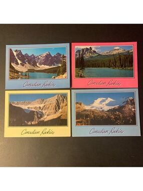 Vintage Majestic Postcards - Canadian Rockies - Multi-color